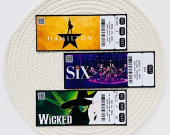 Personalised Theatre Ticket | Event Ticket | Surprise Voucher | Musical Ticket | Broadway | Souvenir Ticket | Memorabilia | Theatre Ticket