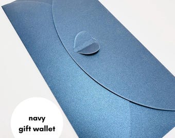 DL Navy Gift Wallet | Gifting Envelope | Money Wallet | Voucher Holder | 22cm x 11cm