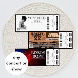 Personalised Event Ticket | Event Ticket | Surprise Voucher | Concert | Comedian | Live Show | Ticket | Memorabilia | Souvenir Ticket