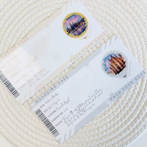 pour les Fêtes personnalisé à gratter | Carte d'embarquement | Voyage surprise