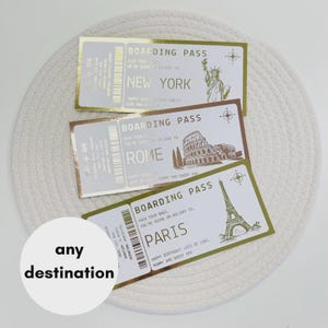 Foiled Holiday Reveal Ticket | Bordkarte | Überraschungsreise | Aufenthalt | Urlaubsüberraschung | Weihnachtsgeschenk