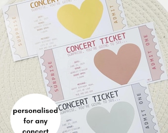 Concert Scratch Reveal | Scratch Reveal Card | Concert Ticket | Artist | Music | Live Show | Ticket Gift | Surprise Voucher | Christmas