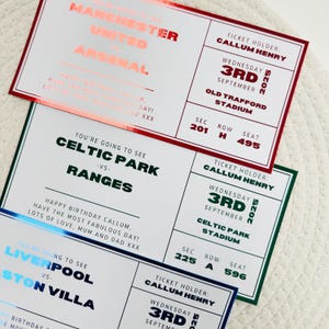 Personalisierte folierte Fußballkarte | Überraschungsgutschein | Fußball Geschenk | Fußball Spiel | Spielkarte