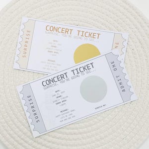Personalisierte Konzert Rubbelkarte Reveal | Event-Eintritt | Überraschungsgutschein | Konzert Reveal