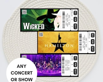 Personalised Concert Ticket Gift | Theatre & Musical Reveal Ticket | Surprise Gig Ticket | Live Show Keepsake | Birthday Christmas Gift