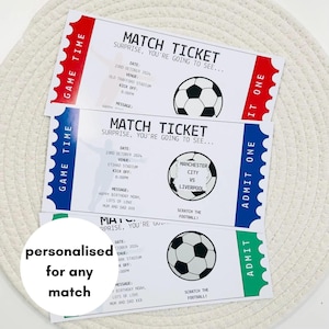 Football Scratch Reveal Ticket | Surprise Gift Voucher | Football Gift | Football Match | Sports Game | Christmas Gift