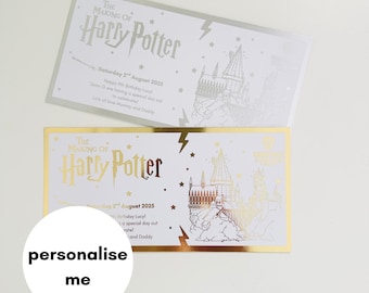 Foiled Harry Potter Ticket | Harry Potter Tour | Experience | Studio Tour | Gift Voucher | Birthday Gift | Christmas Gift