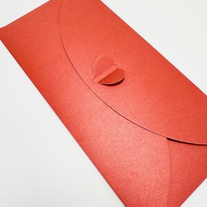 DL Red Gift Wallet | Envelope para presente | Carteira para dinheiro | Porta-voucher | 22 cm x 11 cm