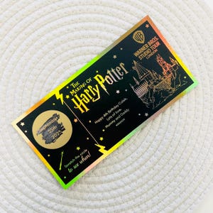 Personalisierte Harry Potter folierte Geschenk | Studio Tour-Eintritt | offenbaren | Geburtstag | Überraschungsreise | Unikat Geschenkgutschein | Erinnerungsstück