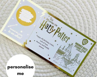 Foiled Harry Potter Scratch Reveal Ticket | Harry Potter Tour | Experience | Studio Tour | Gift Voucher | Birthday Gift | Christmas Gift