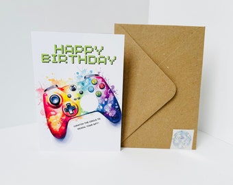 Birthday DIY Scratch Reveal Card - X Gamer