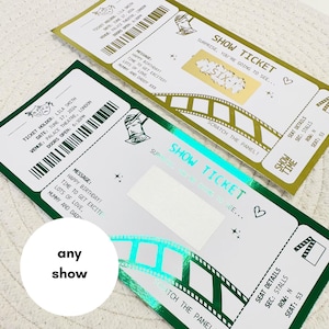 Foiled Theatre Scratch Reveal | Scratch Reveal Card | Theatre Ticket | Musical | Broadway | Ticket Gift | Surprise Voucher | Christmas Gift
