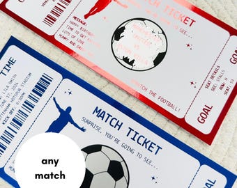 Foiled Football Scratch Reveal Ticket | Surprise Gift Voucher | Football Gift | Football Match | Sports Game | Christmas Gift
