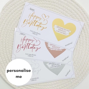 Birthday Scratch Reveal Card | Birthday Gift | Scratch To Reveal | Surprise Gift | Concert Ticket | Holiday Reveal | Christmas Gift