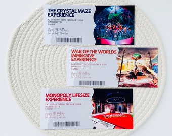 Personalised Experience Voucher | Event Ticket | Surprise Voucher | Immersive Experience | Souvenir Ticket | Memorabilia