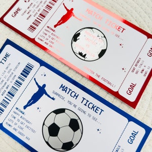 Personalisierte folierte Fußball Scratch Reveal Ticket | Überraschungsgutschein | Fußball Geschenk | Fußball Spiel | Spielkarte