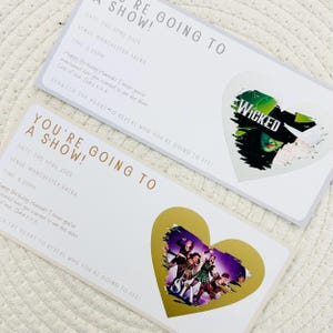 Personalised Theatre Show Scratch Reveal Ticket | Event Ticket | Surprise Voucher | Musical Show Reveal