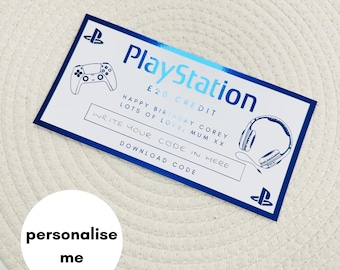 Foiled Gamer Voucher | Digital Code | Birthday | Voucher | Christmas | Surprise Gift Reveal | PlayStation