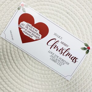 Bon d'achat personnalisé à gratter pour Noël | carte à gratter | Bon surprise | Cadeau de Noël | Révélation du cadeau