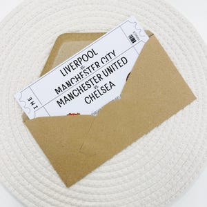 Gepersonaliseerde voetbalticket | Verrassingsvoucher | Voetbalcadeau | Voetbalwedstrijd | Wedstrijdticket