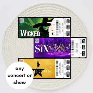 Personalised Theatre Ticket | Event Ticket | Surprise Voucher | Musical Ticket | Broadway | Souvenir Ticket | Memorabilia | Theatre Ticket