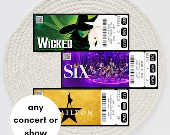 Regalo biglietto evento / Concerto / Musical / Broadway / Souvenir / Ricordi / Teatro / Natale / Buono sorpresa