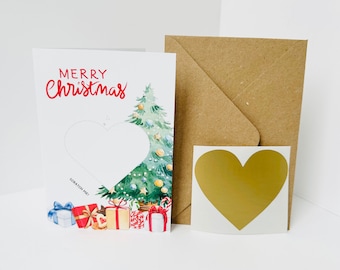 Christmas DIY Scratch Reveal Card - Christmas Morning