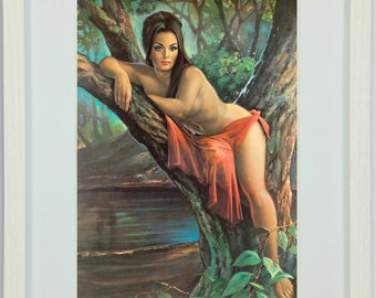 Woodland Goddess by JH Lynch Tretchikoff Era - PRINTABLE Art Poster Print - Instant Digital Download
