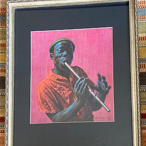 ORIGINAL RARE Tretchikoff Kwela Boy 1969 - Large Framed Vintage Art Print