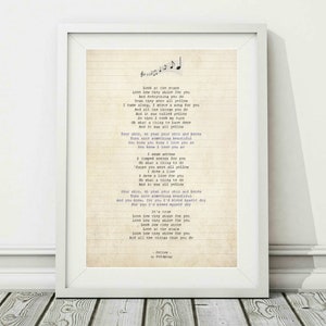 Coldplay Viva La Vida Vinyl Record Song Lyric Print - Red Heart Print