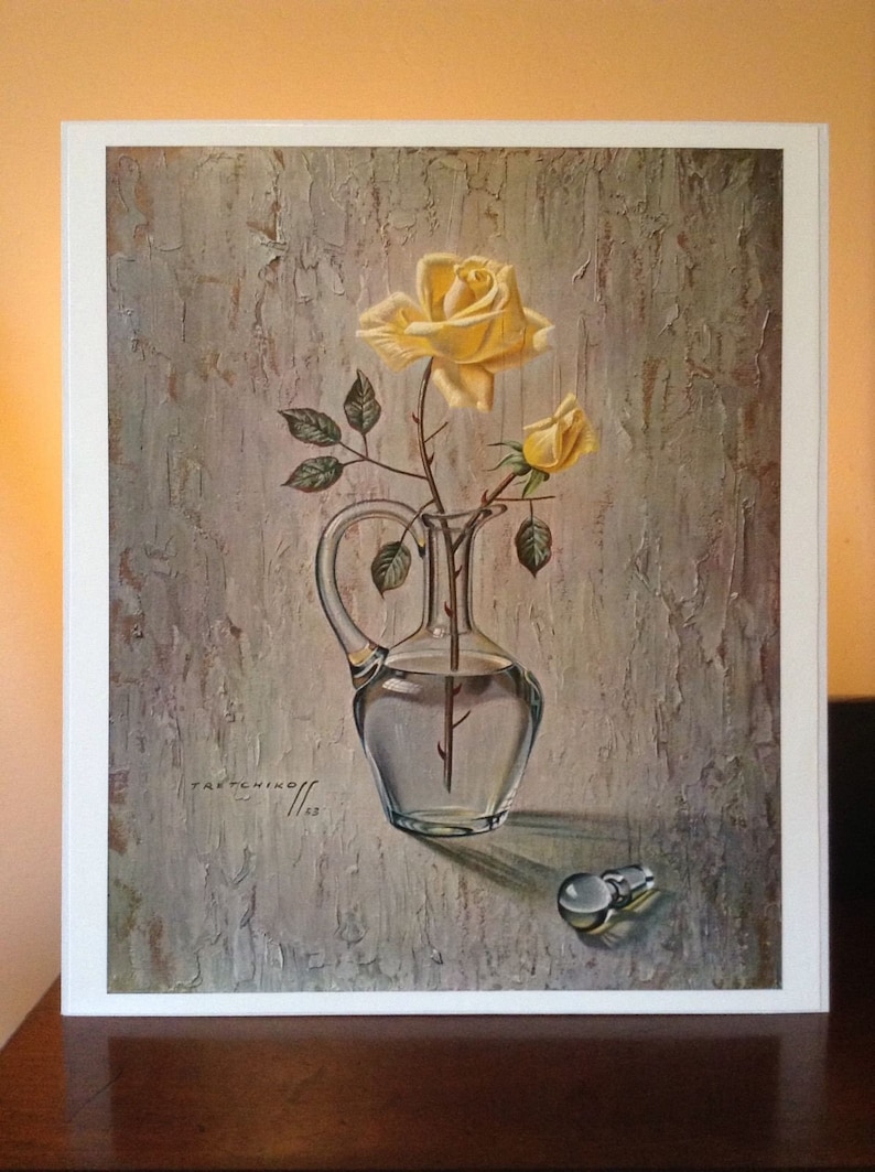 ORIGINAL RARE Tretchikoff Rose in Decanter 1969 - Vintage Kitsch Art ...
