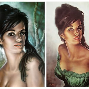 Pair of Tina Prints by JH Lynch Tretchikoff Era - Vintage Art Prints - A4 A3 A2