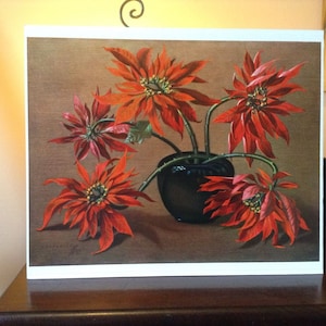 ORIGINAL RARE Tretchikoff Poinsettias 1969 - Vintage Kitsch Art Print