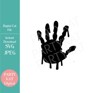 Bloody Hand - Instant Digital Download - SVG File - True Crime SVG - Crime Scene Design