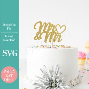 Mr. & Mr. Cake Toppers SVG - Descarga instantánea, Archivo digital, Fiesta de compromiso, Boda gay, Pastel de bodas, Matrimonio del mismo sexo, Boda LGBTQ