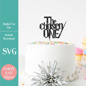 The Chosen One Cake Topper SVG, Eerste verjaardag, Wizard Verjaardag, Instant Download, Wizard Thema, Verjaardagsfeestje, Wizard Party