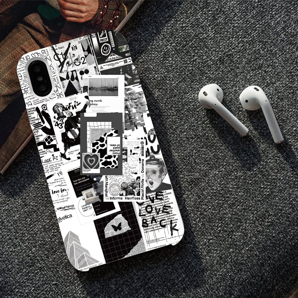 Stickers Déco Minimalistes Noir Et Blanc | Lot De 61 Autocollants Vinyle | Pour Ordinateur, Skate, Téléphone | Imperméable, Facile à Coller | Idée Cadeau Ado - 8