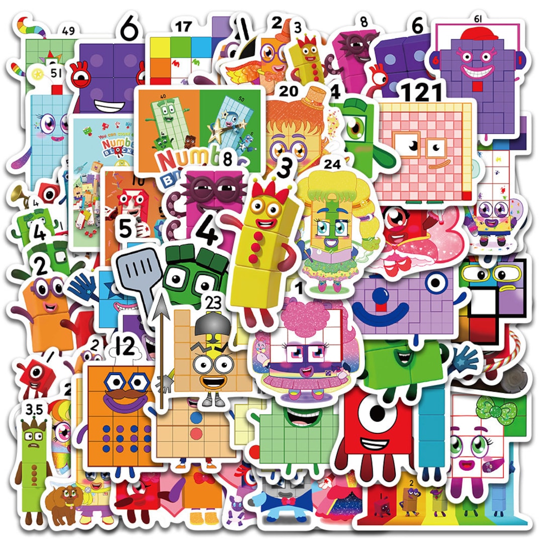 Numberblocks Stickers Pack Funny Anime Cartoon Numbers Sticker - Etsy ...
