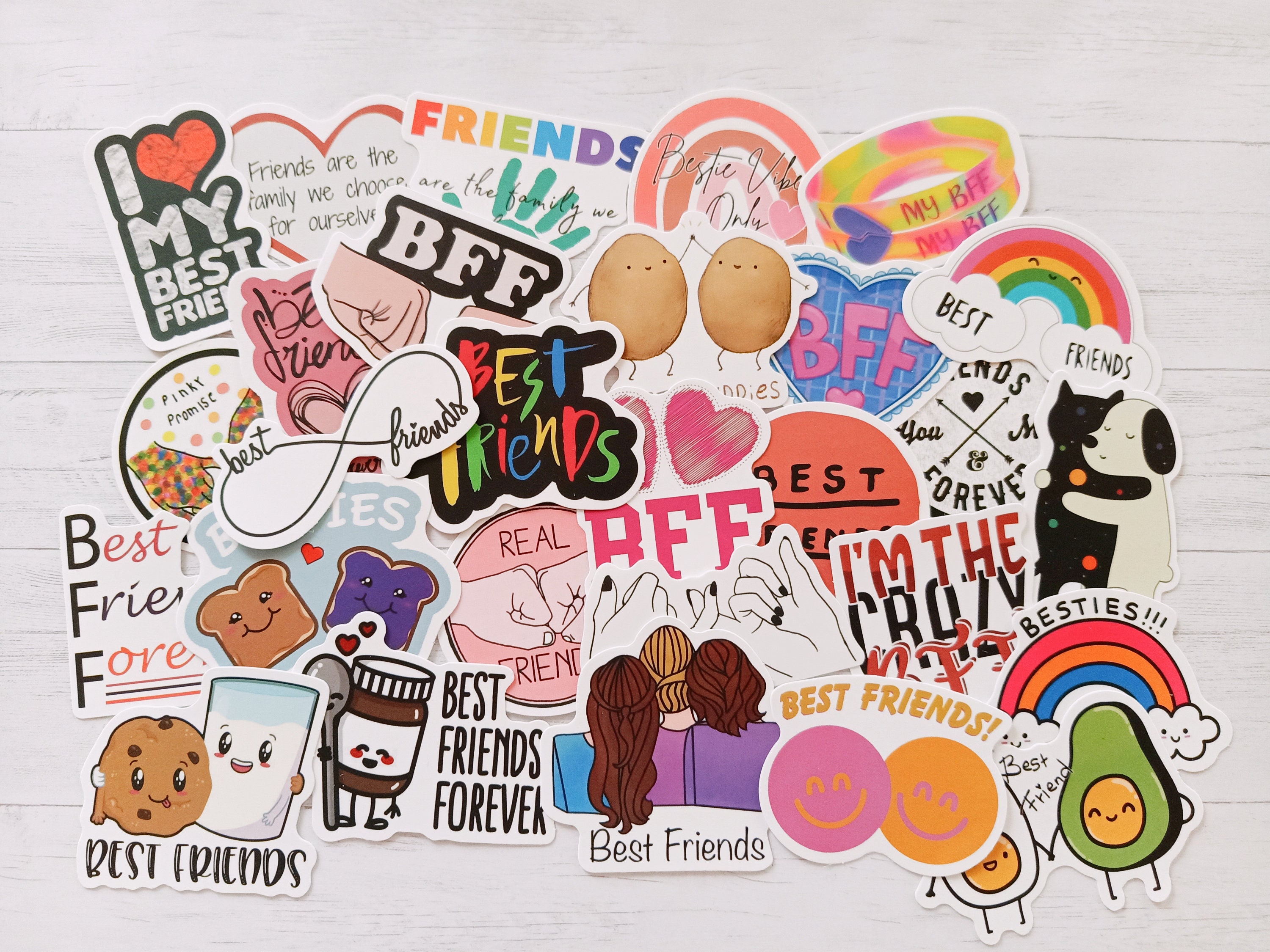 Cute Cat Couple Friend (2) - Best Friends - Sticker