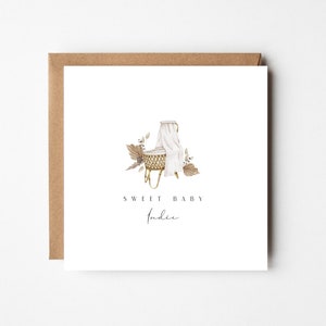 Nueva tarjeta de bebé personalizada / Tarjeta de bebé niño / Tarjeta de bebé unisex / Bienvenido al mundo / Tarjeta de bebé niño niña / Hola mundo / Tarjeta de bebé nuevo /