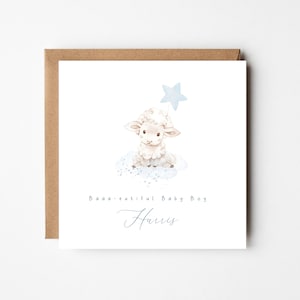 Tarjeta de bebé nueva personalizada / Tarjeta de bebé niño / Bienvenido al mundo / Tarjeta de bebé niño niña / Hola mundo / Tarjeta de bebé nuevo