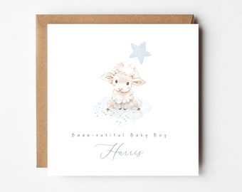 Tarjeta de bebé nueva personalizada / Tarjeta de bebé niño / Bienvenido al mundo / Tarjeta de bebé niño niña / Hola mundo / Tarjeta de bebé nuevo