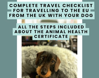 Dog Travel Checklist For EU and UK Travel, Take Your Dog To Europe Checklist, UK Dog Travel Checklist, Pet Travel Checklist For Europe Entry