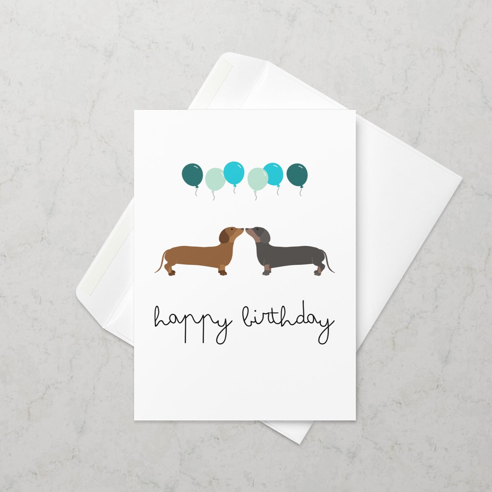 Personalised Dachshund Birthday Card, Happy Birthday Card Dachshund ...