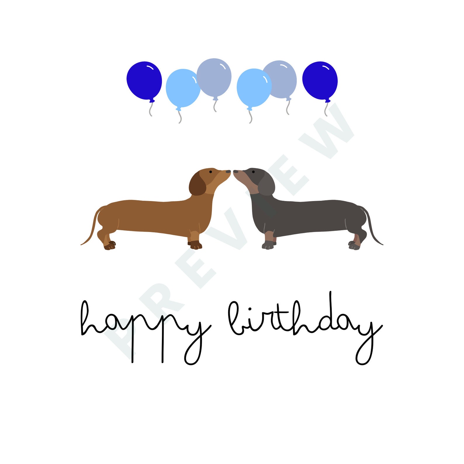 Personalised Dachshund Birthday Card, Happy Birthday Card Dachshund ...