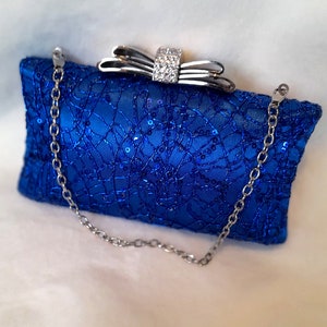 Royal Blue Clutch,Evening Handbag,Wedding Purse