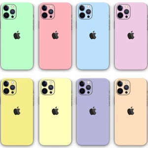 iPhone Skin matt Pastell – 3M Vinyl Sticker für iPhone 13, 14, 15, 16 Pro Max – Folie für iPhones in sanften Farben