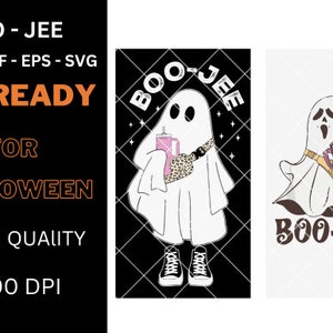 Spookachtig seizoen schattig spook Halloween kostuum Boujee Boo-Jee svg, Boo-JEE Halloween spook SVG | Grappig Halloween-gesneden bestand | Spookachtig svg-bestand