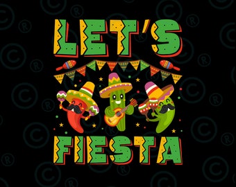 Let's fiesta svg  png, sublimation design download, Mexican svg png, Cinco De Mayo, Mexico svg png Mexican festival svg png,Fiesta svg png