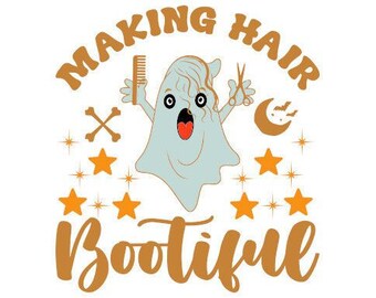 Making Hair Bootiful Funny Scary Ghost Hairdresser Halloween Png,digital download,dentist halloweendental halloween pngdental hygienistdenta